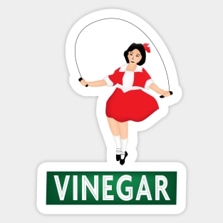 Skipping Girl Vinegar Sticker